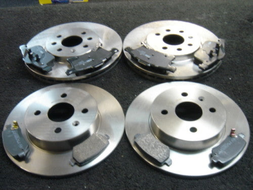 MERIVA FRONT & REAR BRAKE DISCS &PADS WITH ABS  4 STUD