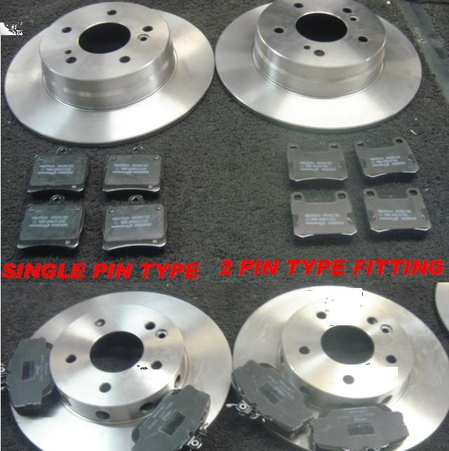 FOR MERCEDES CLK200 1.8 2002 ON FRONT REAR BRAKE DISCS BRAKE PADS 