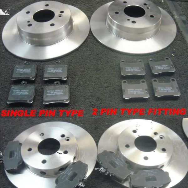 FOR MERCEDES CLK200 1.8 2002 ON FRONT REAR BRAKE DISCS BRAKE PADS 