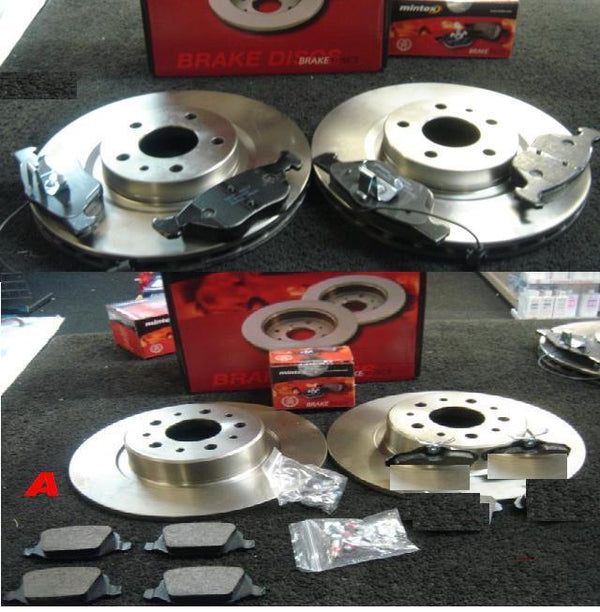ALFA ROMEO GT 2004-2009 MINTEX FRONT REAR BRAKE DISCS BRAKE PADS 