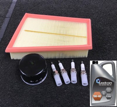 RENAULT MEGANE MK3 1.6 SERVICE KIT OIL AIR FILTER SPARK PLUGS 5L OIL SERVICE KIT