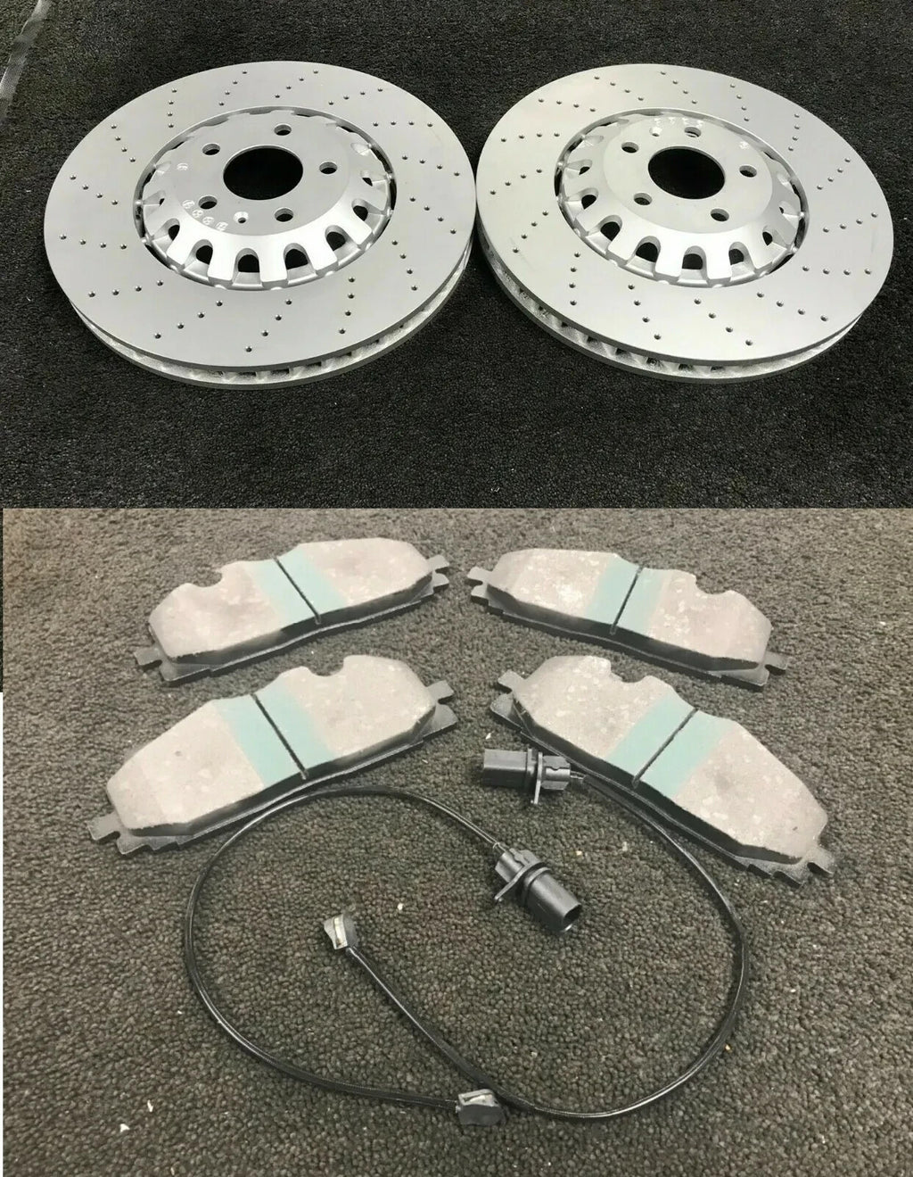 AUDI A6 C8 50 TDI Q7 50 TDI BRAKE DISC PAD WEAR SENSORS FRONT 400mm REAR350mm