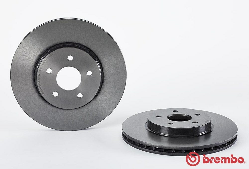 2 GENUINE BREMBO FRONT BRAKE DISCS VETNTED FOR JAGUAR X TYPE 09.8665.11