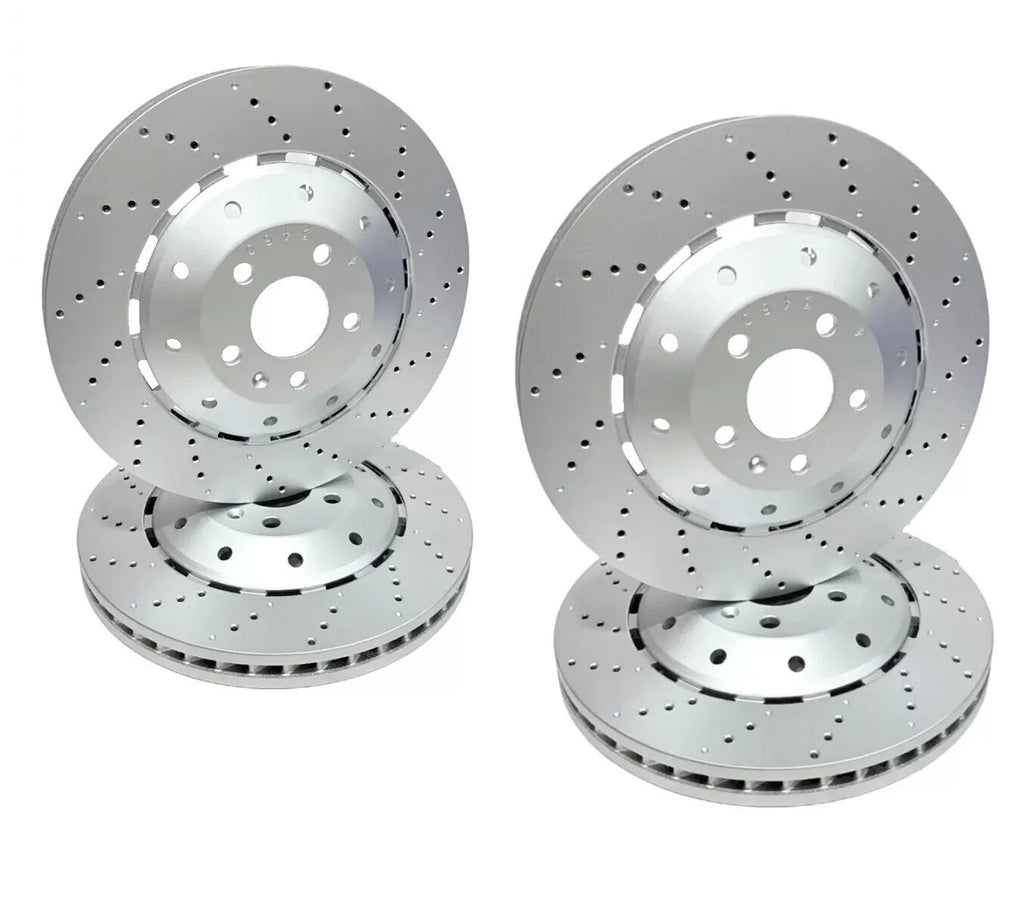 AUDI R8 4.2 FSI 5.2 FSI 2007-2015 DRILLED FRONT REAR BRAKE DISCS 365mm 356mm