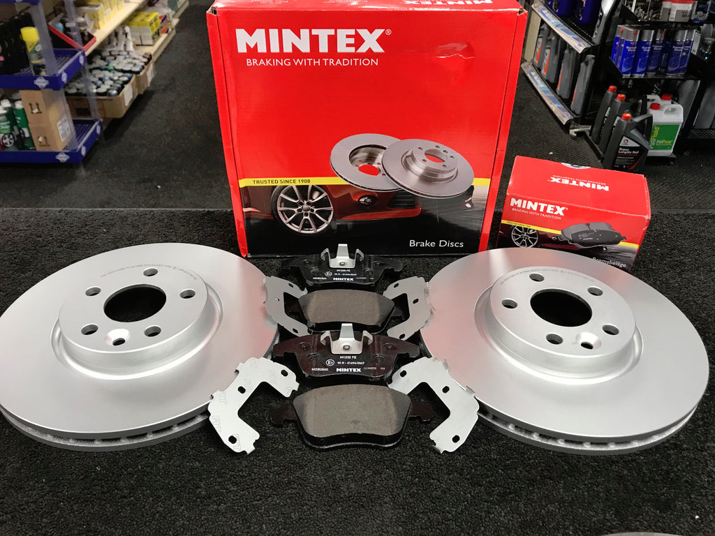 VOLVO V60 2.0D4 R-DESIGN BRAKE DISCS BRAKE PADS FRONT REAR MINTEX 