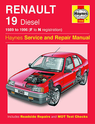 HAYNES FOR  RENAULT 19 DIESEL 89-95 F TO N RGISTRATION SERVICE AND REPAIR MANUAL