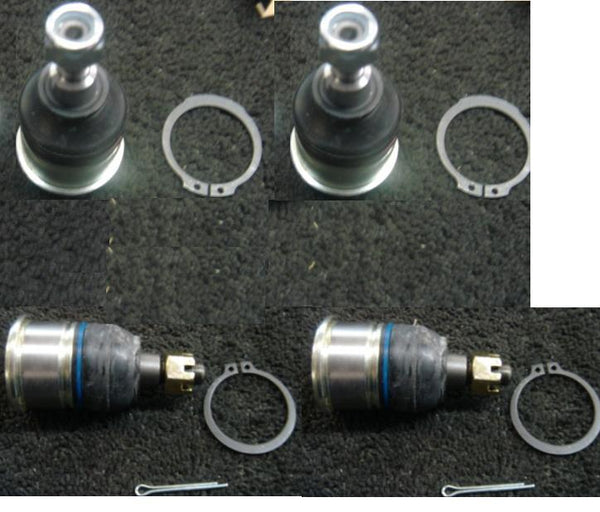 FOR HONDA ACCORD 1998-2002 2 FRONT LOWER 2 FRONT UPPER SUSPENSION BALL JOINTS
