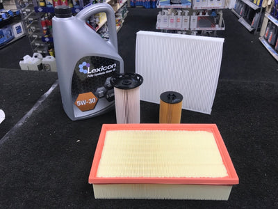 VW GOLF MK7 1.6TDi OIL AIR FUEL POLLEN CABIN FILTER 5 LITRE 5W30 SERVICE KIT 