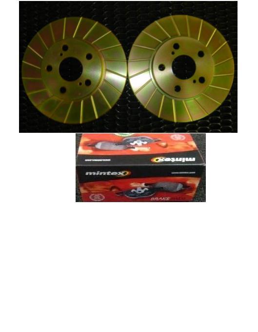 FOR CELICA ST 2.0GT ST202 IMPORT PERFORMANCE GROOVED BRAKE MINTEX BRAKE PADS