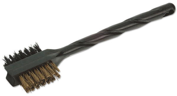 1 X LASER TOOL WIRE BRUSH - BRASS / NYLON SUITABLE FOR CLEANING SPARK PLUGS