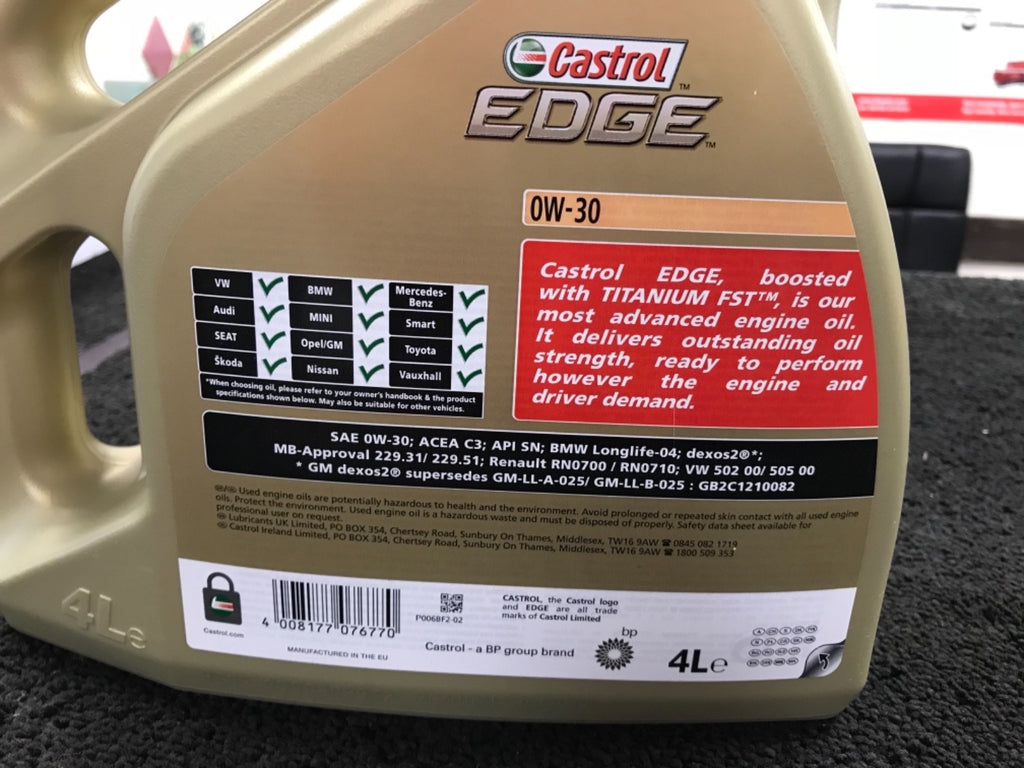 OIL FILTER BMW F10 F11 535d CASTROL EDGE 0W-30 8 liters