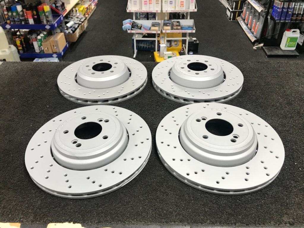 BRAKE DISCS FOR BMW M3 E90 E92 E93  DRILLED FRONT REAR PERFORMACE BRAKE DISCS