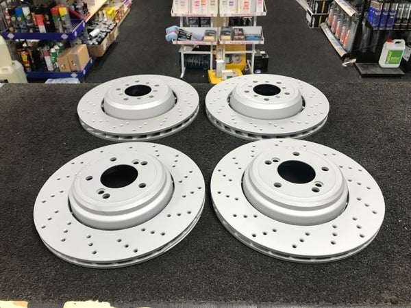 BRAKE DISCS FOR BMW M3 E90 E92 E93  DRILLED FRONT REAR PERFORMACE BRAKE DISCS