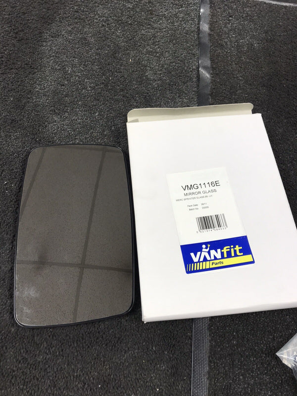 FOR MERCEDES SPRINTER 1995-2006 DOOR MIRROR GLASS LH PASSENGER SIDE HEATED