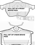 SKODA SUPERB 2002> BRAKE PADS FRONT REAR  FULL SETS NEW