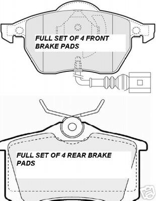SKODA SUPERB 2002> BRAKE PADS FRONT REAR  FULL SETS NEW