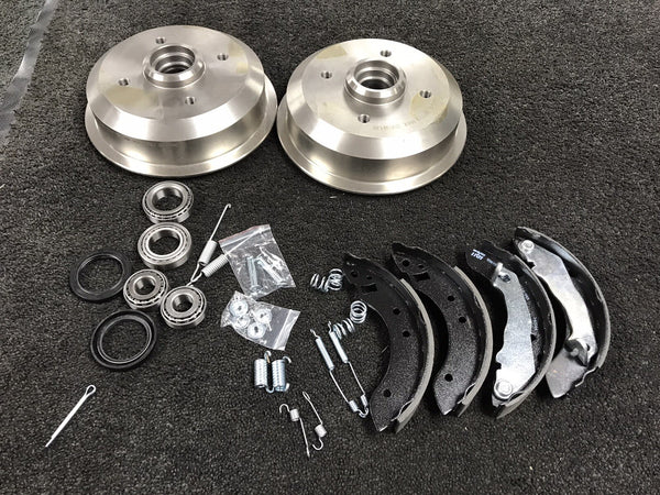 FOR FORD ESCORT MK3 RS 1600I 180MM  REAR BRAKE DRUM SHOES CYLINCERS FITTING KIT