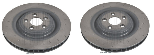 FOR JAGUAR  XJ8 XJR XK8 5.0 XKR 4.2 V8 CROSS DRILLED BRAKE DISC PADS REAR 350MM