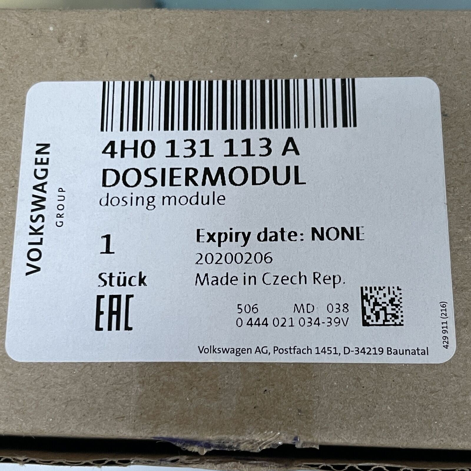 TOUAREG AUDI A6 A7 Q5 A6 A8 Bi-TDi AD BLUE INJECTOR GENUINE AUDI 4H0131113A
