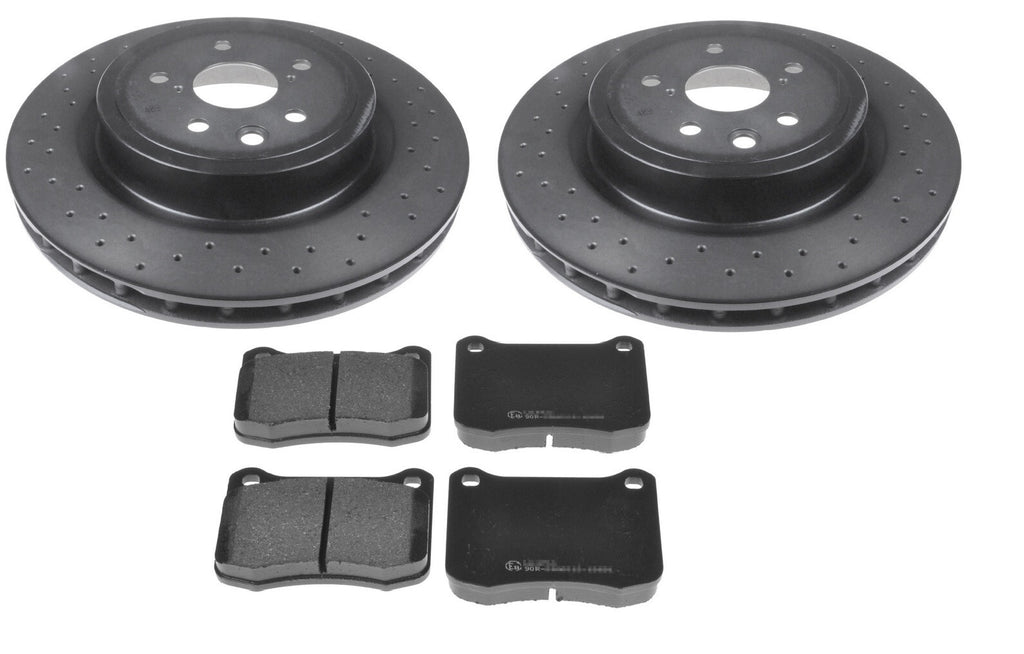 FOR LEXUS ISF ISF 5.0 V8 REAR BRAKE DISCS DRILLED SPORTS PERFORMANCE PADS