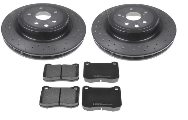 FOR LEXUS ISF ISF 5.0 V8 REAR BRAKE DISCS DRILLED SPORTS PERFORMANCE PADS