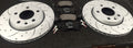 TRANSPORTER T30 TDI DRILLED GROOVED BRAKE DISC MINTEX PAD 294