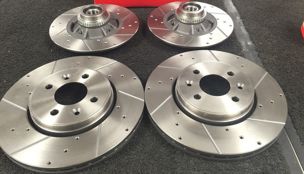RENAULT CLIO SPORT 172 PERFORMANCE BRAKE DISC CROSS DRILLED GROOVED FRONT REAR