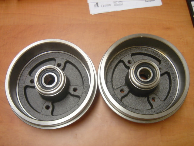 CITROEN ZX XSARA PEUGEOT 306 309 REAR BRAKE DRUMS WHEEL BEARINGS FITTED 180