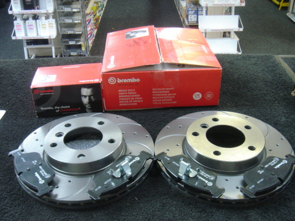 BMW 318i 318Ci 320i 323i 328i E36 BRAKE DISC BREMBO DRILLED GROOVED PADS 286mm