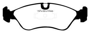 FOR VAUXHALL ASTRA GTE GSI 2.0 EBC REDSTUF FRONT BRAKE PADS