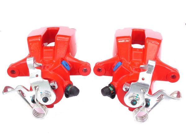 REAR  BRAKE CALIPERS LH RH  RED POWDER COATED AUDI A3 TT QUATTRO  GOLF R32 