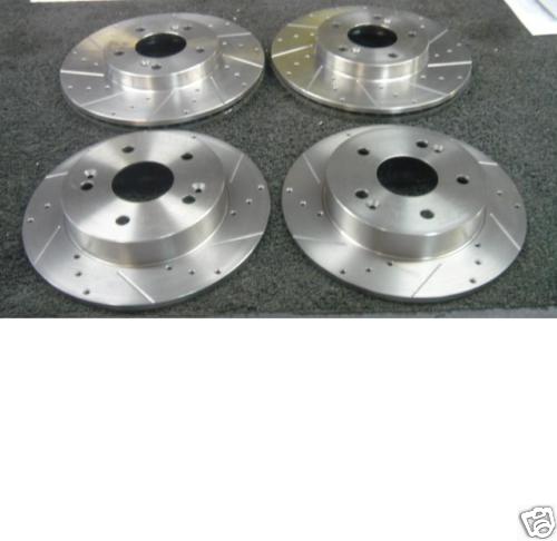 FOR CIVIC TYPE R EK9 IMPORT BRAKE DISC CROSS DRILLED GROOVED BRAKE FRONT REAR
