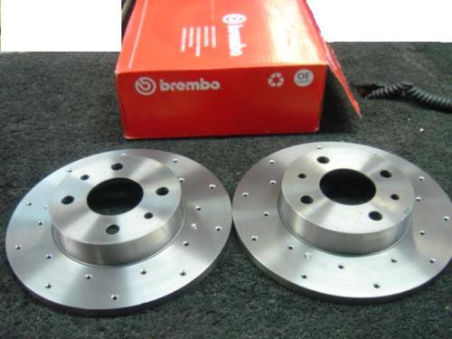  FOR FIAT COUPE 20V TURBO BRAKE DISC REAR CROSS DRILLED REAR  BRAKE DISCS