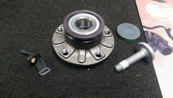 FOR VW GOLF MK5 03-10 AUDI A3 REAR WHEEL BEARING HUB ABS + WHEEL SPEED SENSOR LH