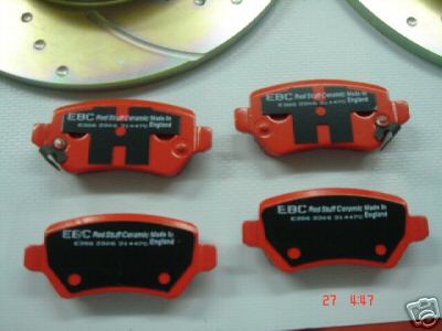 FORD MONDEO 2001> BRAKE PADS EBC REDSTUFF  FRONT+REAR
