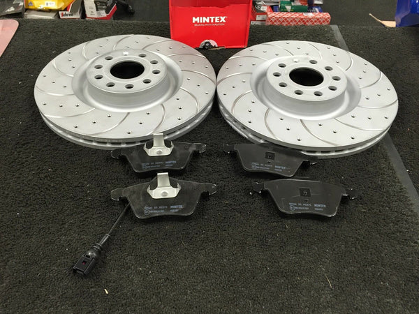 FOR CADDY MAXI CROSS DRILLED BRAKE DISC 288MM FRONT BRAKE PADS