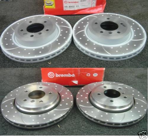 BMW 330D 330CI BRAKE DISC BREMBO DIMPLED GROOVED BRAKE DISC FRONT REAR
