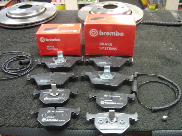 BMW 330D 330Ci 330i COUPE SALOON  BREMBO BRAKE PADS FRONT REAR WITH SENSORS
