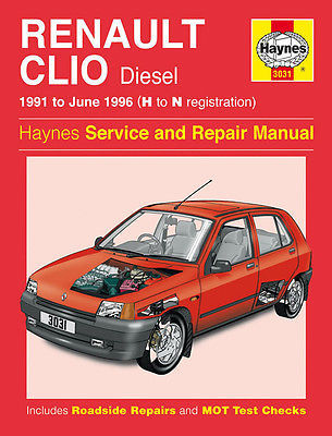  FOR RENAULT CLIO DIESEL 91 - 96 HAYNES SERVICE AND REPAIR MANUAL 