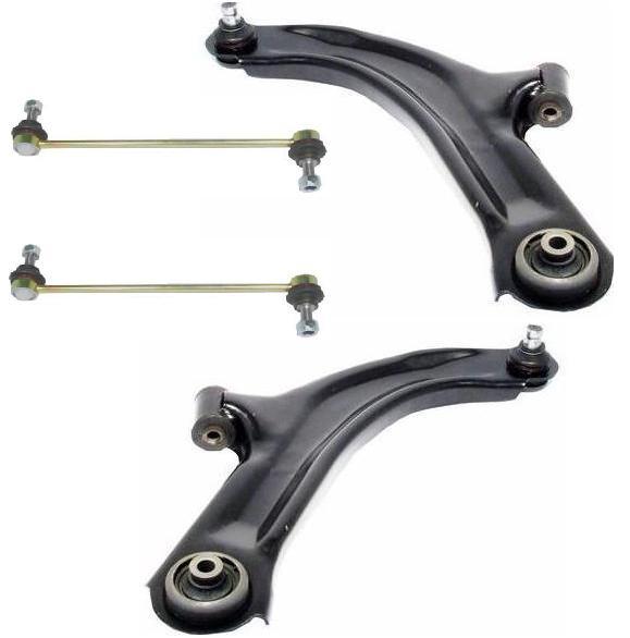 RENAULT MODUS 04-08 2 LOWER WISHBONE SUSPENSION ARM ANTI ROLL BAR LINK