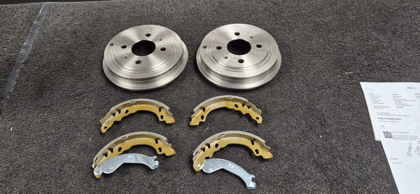  FOR FIAT PUNTO MK2 1999-2006 REAR BRAKE DRUM PAIR REAR BRAKE  SHOES ABS MODELS 