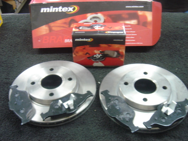 FOR FORD FIESTA  1.6  MINTEX FRONT BRAKE DISCS BRAKE PADS 