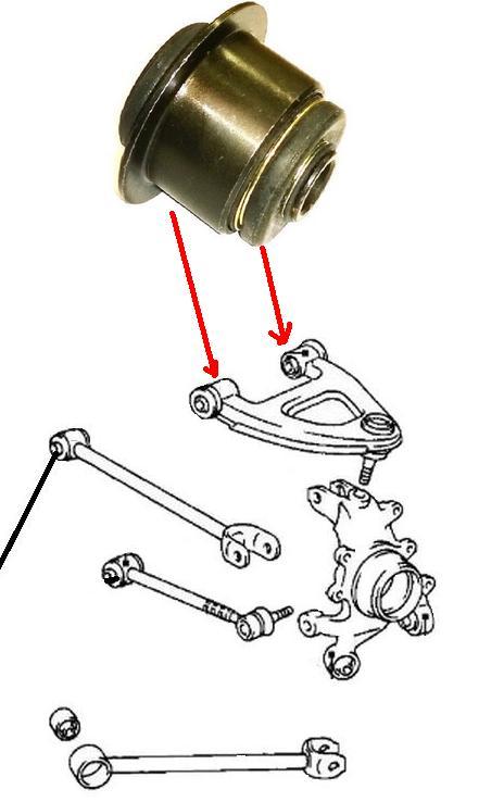 REAR UPPER TOP WISHBONE TRACK CONTROL ARM BUSHFOR  LEXUS LS400 4.0i V8 94-01 