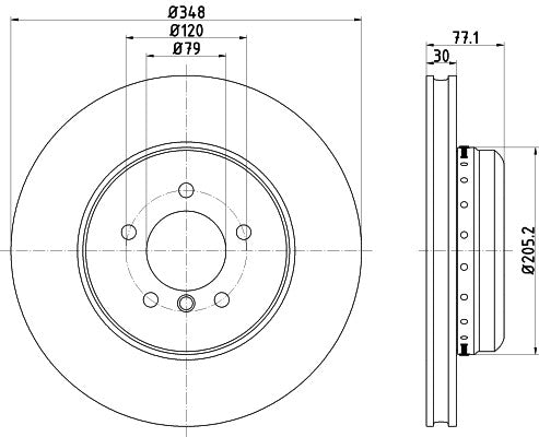 ORIGINAL OE TEXTAR FRONT BRAKE DISCS BMW - 5 SERIES 520D SE MK5 FL E60 92122605
