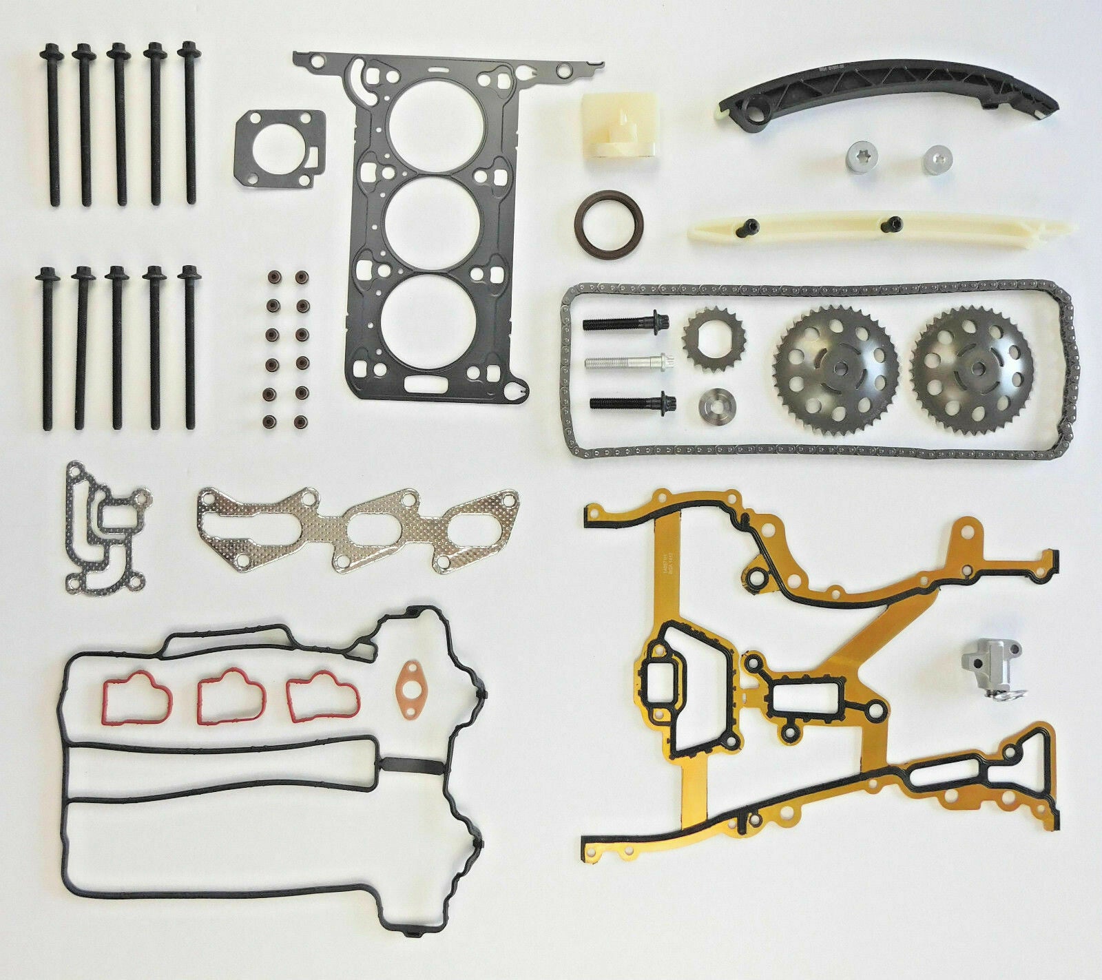 HEAD GASKET SET BOLT TIMING CHAIN KIT GEARS AGILA CORSA C D 1.0 Z10XEP  