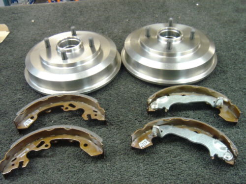 FOR FORD FIESTA MK5 2002 ON 2 REAR BRAKE DRUMS REAR BRAKE SHOES