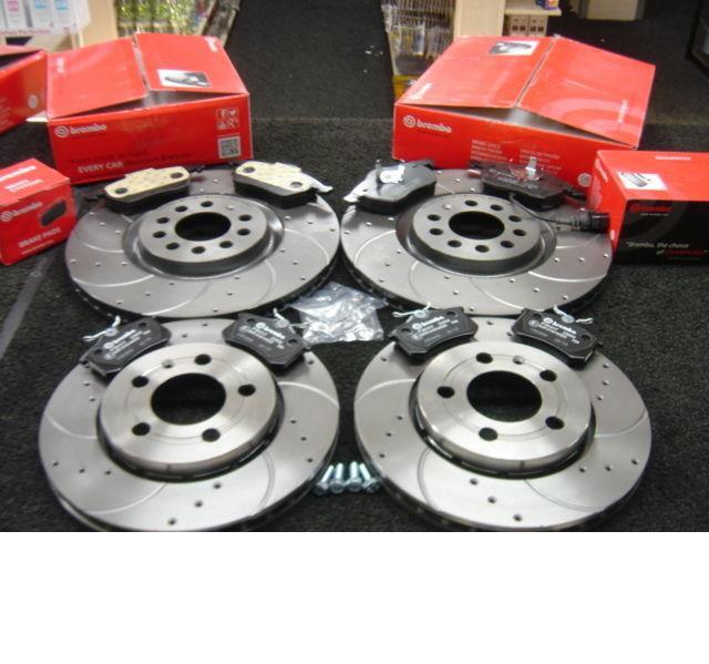 AUDI A1 A3 Q3 TFSi TDi BRAKE DISC SPORT CROSS DRILLED BREMBO BRAKE PAD FRONTREAR