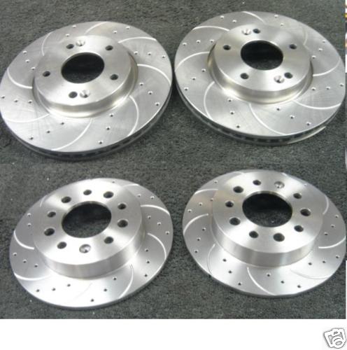 FOR HYUNDAI COUPE 2.0 2.7 02>  DRILLED GROOVED BRAKE DISC