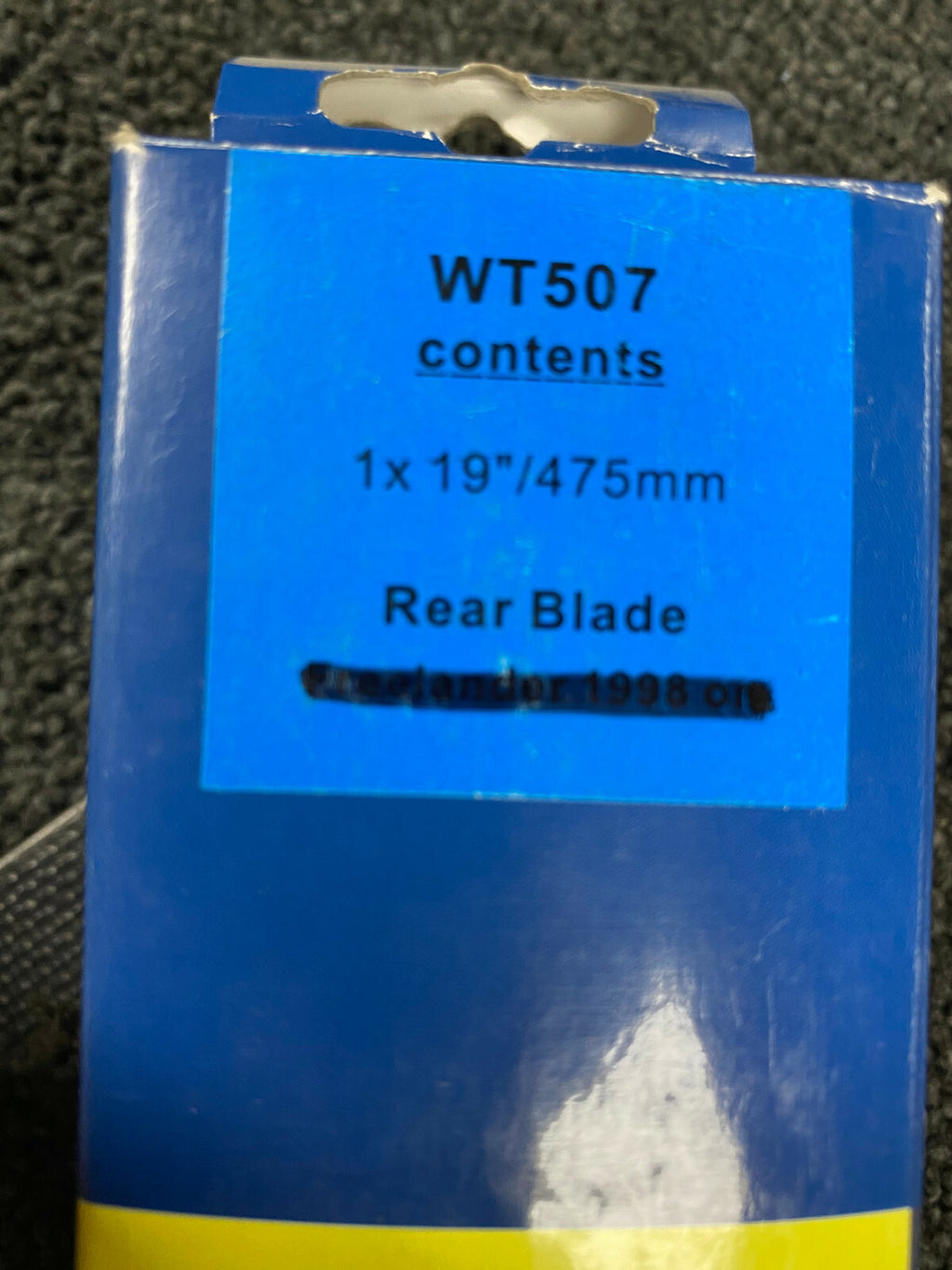FOR FORD MONDEO 2006 ONWARDS REAR WIPER BLADE 1X19"/475MM WT507 