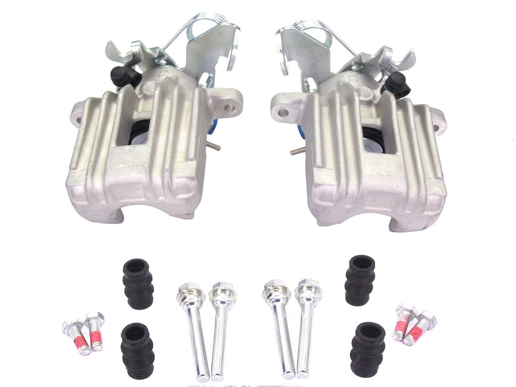2 REAR BRAKE CALIPER +SLIDER GOLF MK4 BORA LEON TOLEDO OCTAVIA 232MM SOLID DISC 